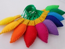 Christmas Lights - Ornaments Set of 10 Felt Bulbs Christmas Lights - Ornaments Set of 10 Felt Bulbs