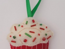 Cupcake Christmas Ornament Cupcake Christmas Ornament