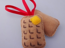 Belgium Waffle Ornaments